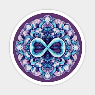 Mandala Purple Blue White 1 Magnet